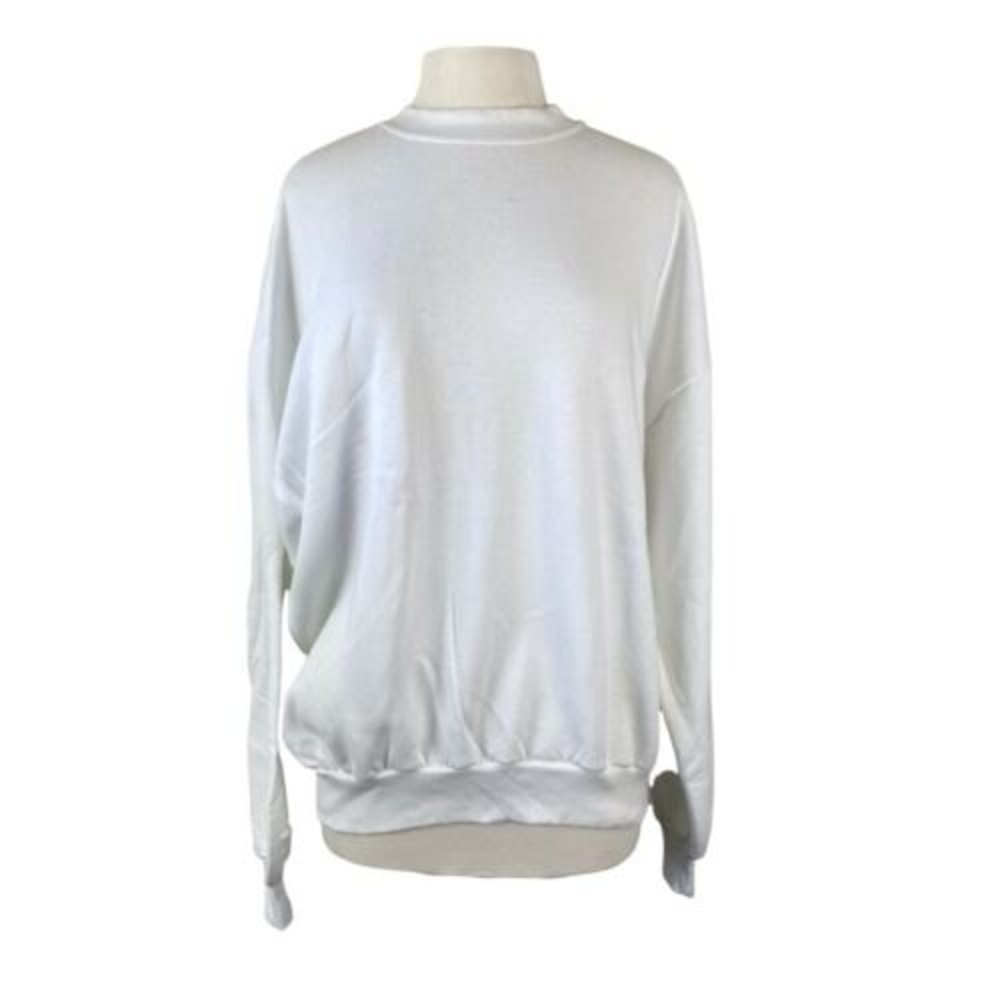 VTG JERZEES white sweatshirt Size XL vintage Super Sweats crewneck